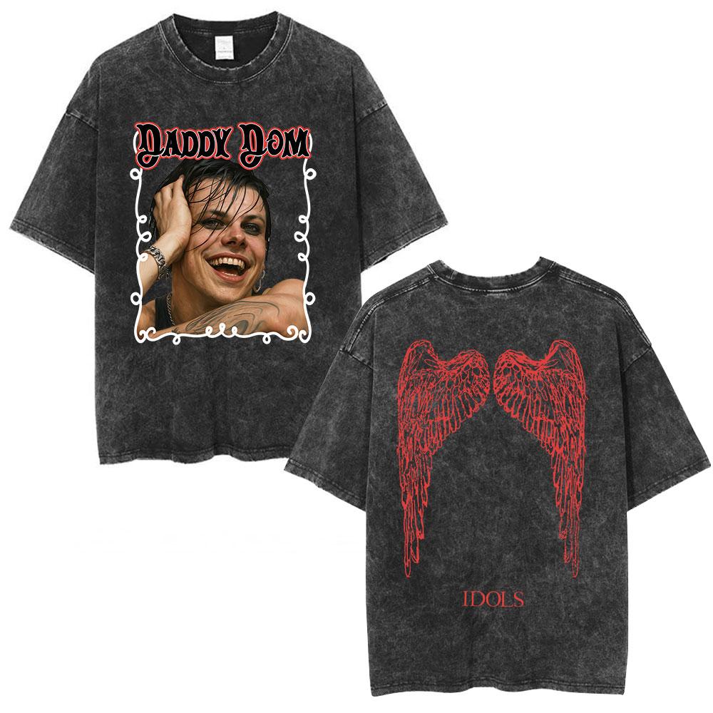 Yungblud IDOLS Album Tour  T Shirts Men Women Clothing Washed Vintage Short Sleeve Tshirts Oversized Casual Cotton Tshirt