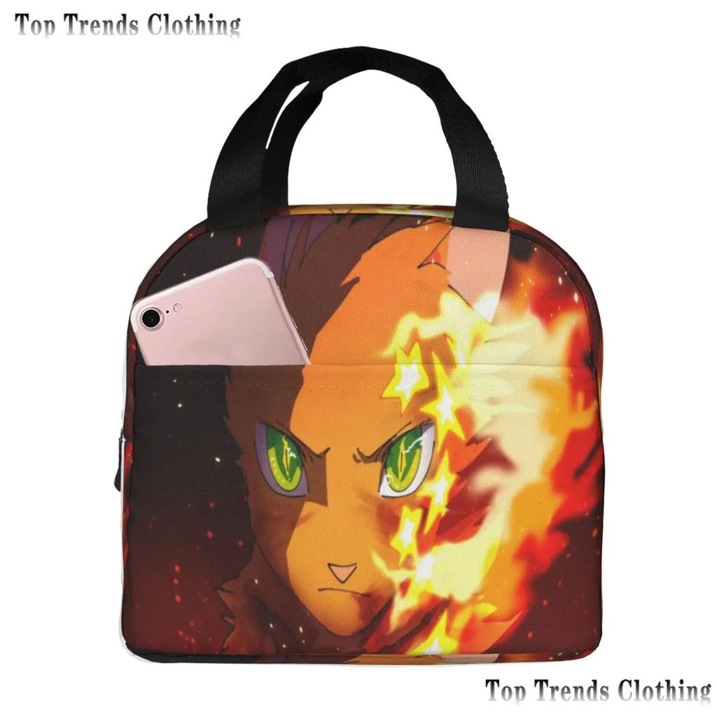 Сумка для ланча Warriors Cats для женщин, водонепроницаемая, термосумка для ланча в офис, школьные термосумки