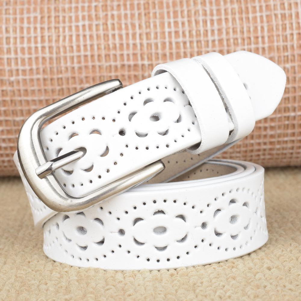 Модный женский ремень из натуральной воловьей кожи, индивидуальный полый ремень для платья, украшение, повседневный ремень из натуральной воловьей кожи, нежный женский ремень