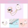 Adorable Rabbit Clock Design Badge Creative Cartoon Cute Rabbit Brooch Pin Wholesale