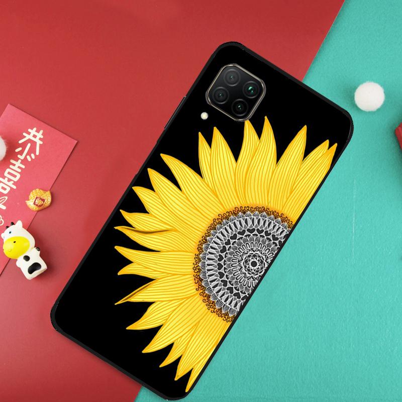 Подсолнух Для Huawei Nova 12S 9 10 SE 7i 8i 11i 12i Y60 Y61 Y70 Y72 Y73 Y90 Y91 P20 P30 P40 Lite Чехол