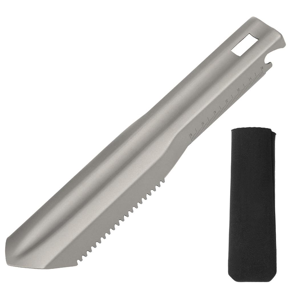 Сверхлегкая титановая ручная лопата, многофункциональный инструмент, шпатель с сумкой для переноски для садоводства