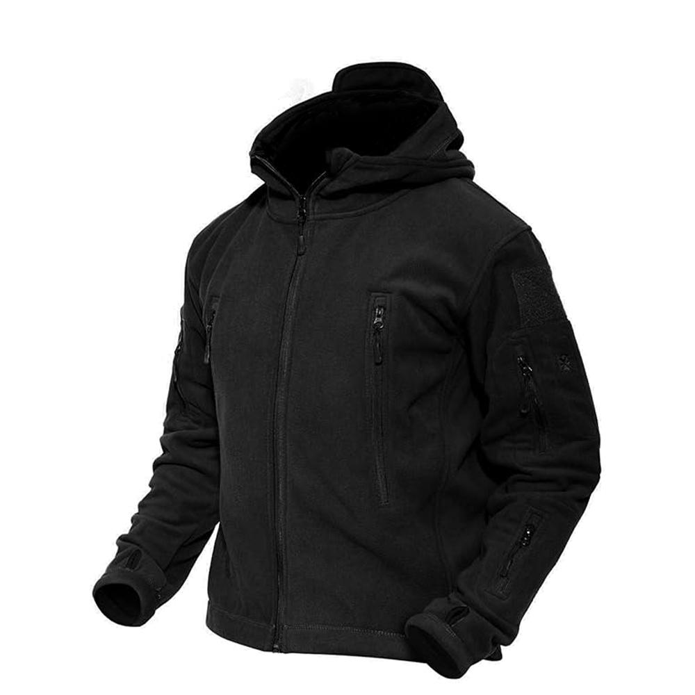 Fall Men's Jacket Coats Outdoor Fleece Casual Top Men's Outdoor Hiking Tactical Hooded Zipper Jacket