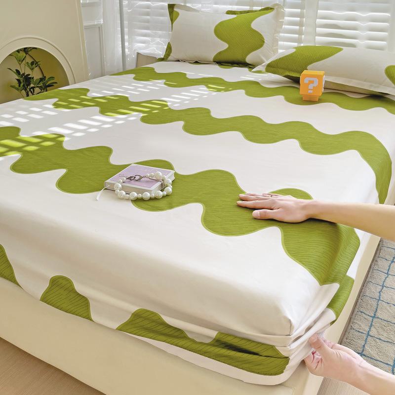 Хлопковое мягкое постельное белье, простыня, наматрасник, утолщенное стеганое покрывало, эластичные простыни, простыня, наматрасник, нескользящая простыня, пылезащитный чехол