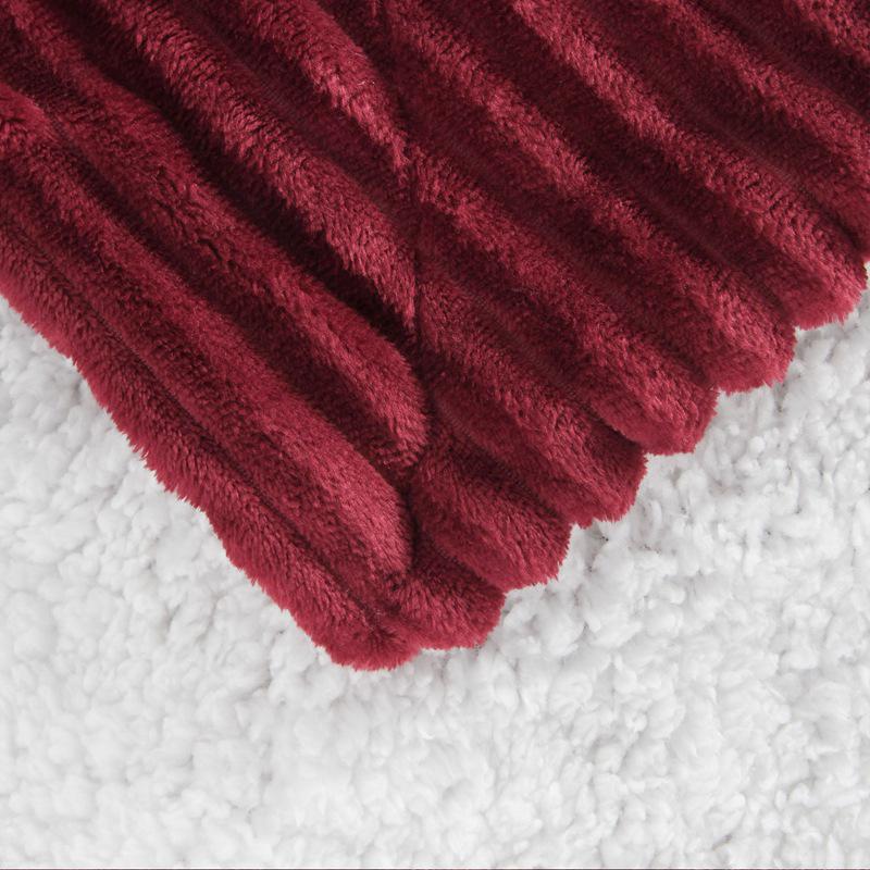 Двухслойное однотонное фланелевое одеяло для дивана из овечьей шерсти