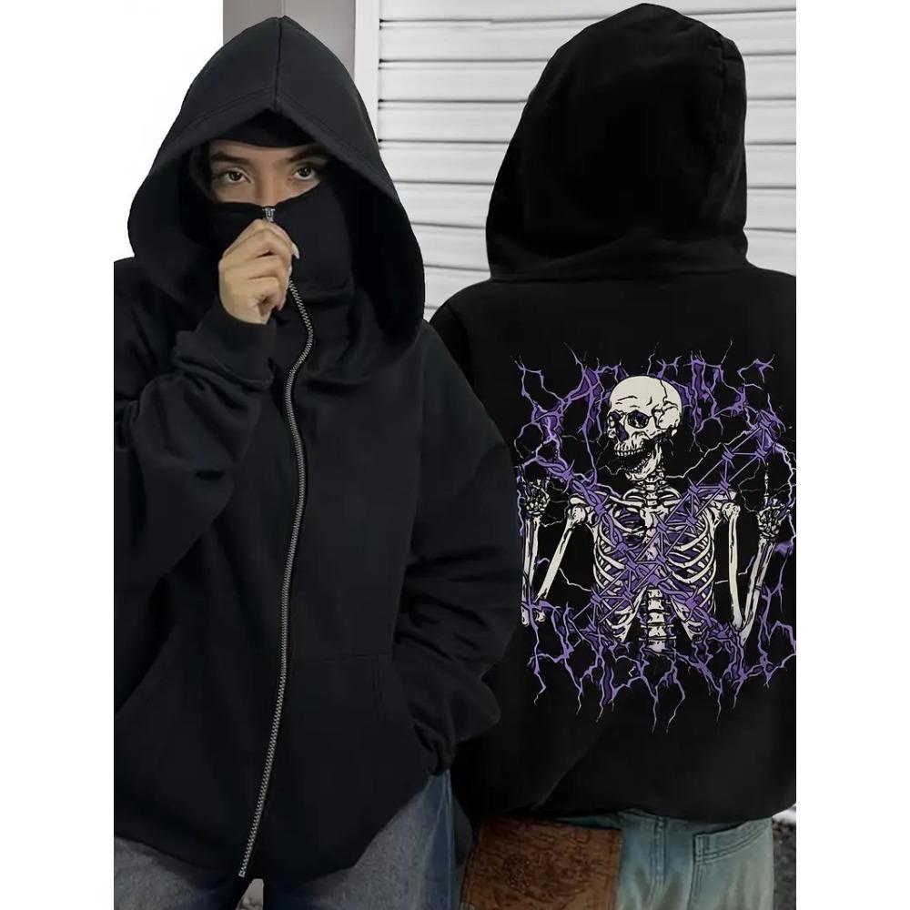 Шанглиан Толстовка с капюшоном на молнии Пальто Унисекс Весна Осень Зима Флис Двойной капюшон Толстовка для мужчин