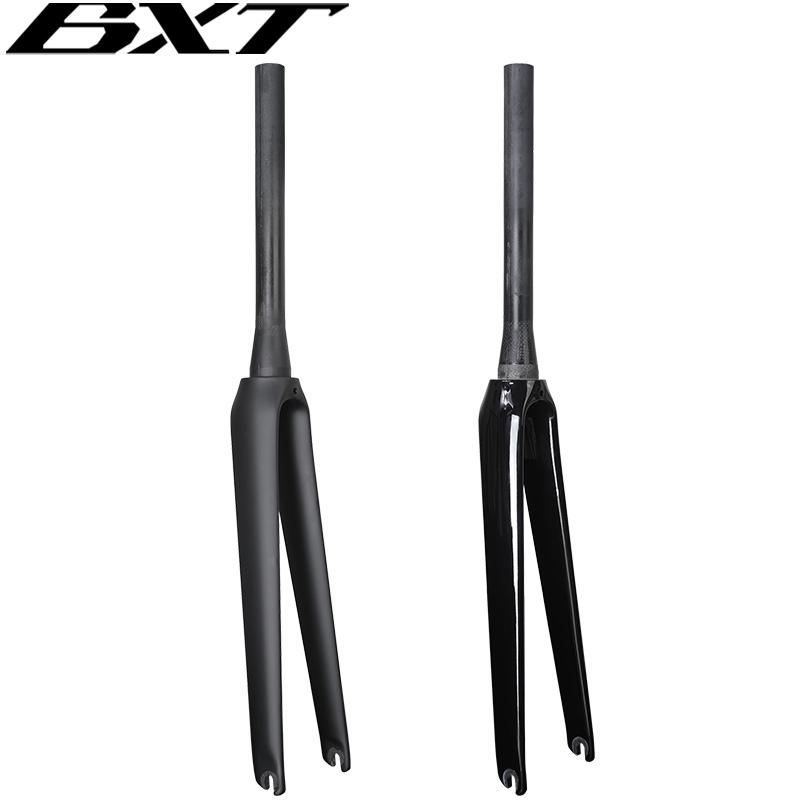 BXT Full Carbon Road Bike Fork,700C V Brake Fork, QR 100x9mm, Tapered Tube 39.8mm, fit BXT-045 Track frame