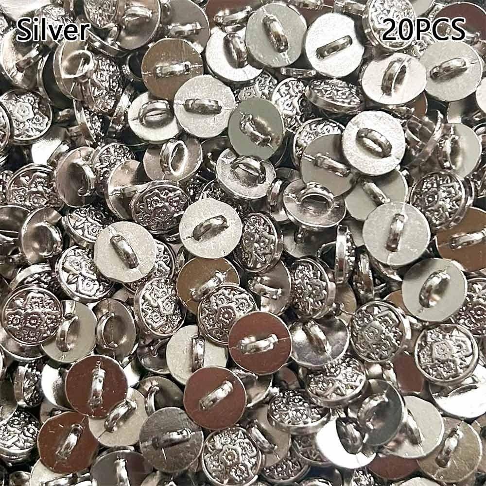 20 шт. 7 мм Пряжки-цветы Металлическая ультрамаленькая пряжка Новая пряжка для кукольного пальто DIY Аксессуары для кукольной одежды