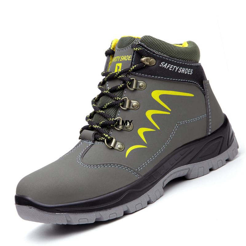 Неразрушимые мужские рабочие защитные ботинки, высокие рабочие ботинки с защитой от ударов и проколов, промышленные зимние ботинки, мужская защитная обувь