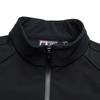 Men's FILA Jackets Men's Jet Black Stand Collar Thickened Straight Fit