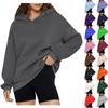 Women's Fashion Spring And Autumn Hooded Sweatshirt Casual Pocket Top Loose Pullover
