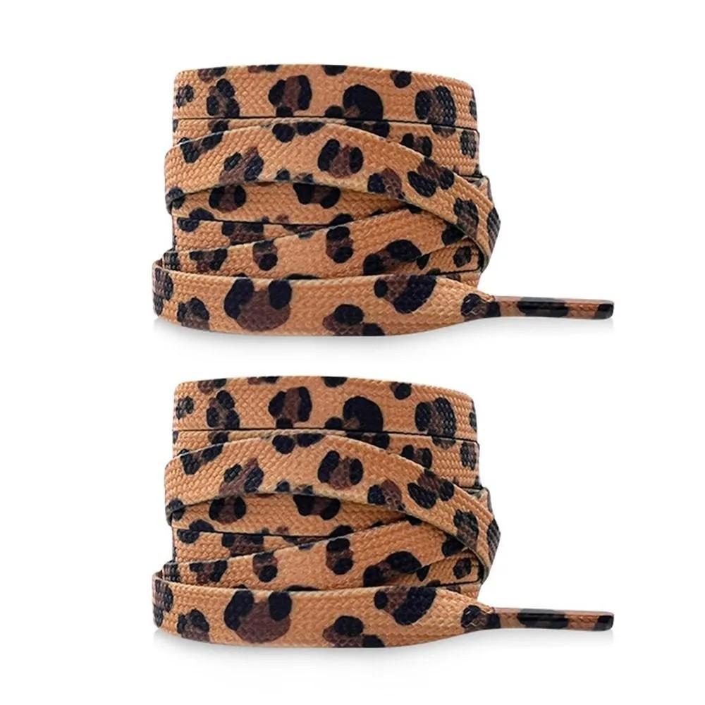 Модные шнурки с леопардовым принтом для мужчин и женщин