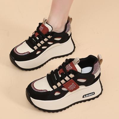 Женские туфли на платформе 8 см в стиле Форреста Гампа, осенне-зимние, на толстой подошве, повседневные, универсальные, спортивные, универсальные кроссовки «папины»