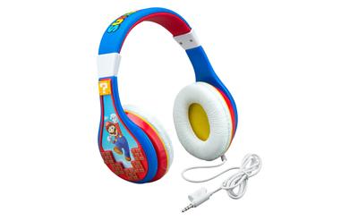 EKids Наушники Super Mario для детей, Наушники, Музыка, Дети, Персонажи Марио, Ограничитель громкости, KIDdesigns