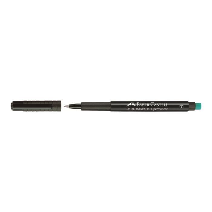 Faber-Castell MULTIMARK 1513 Black Permanent Marker 0.6 Mm Fine with Eraser