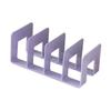 Desk Boodend Storage Organizer Book Support Stand with 4 Vertical Compartments Plastic File Sorter Rack for Book Magazines