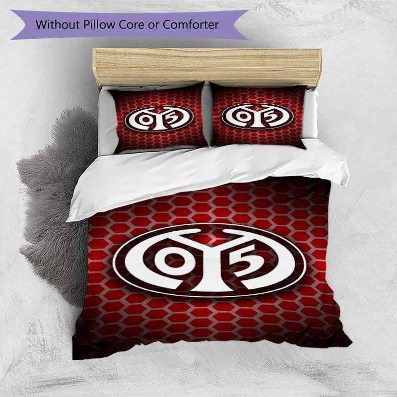3pcs Duvet Cover Set (1*Duvet Cover + 2*Pillowcase, Without Core), 05 1FSV Mainz 05 Print Bedding Set, Bedroom Decor, All‑Season, Birthday Gift