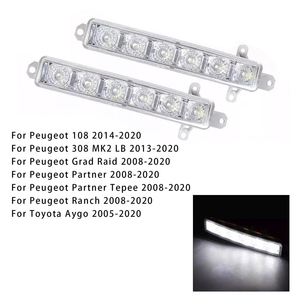 Pair LED Daytime Running Fog Light For Citroen C3 Berlingo Peugeot 9802795580