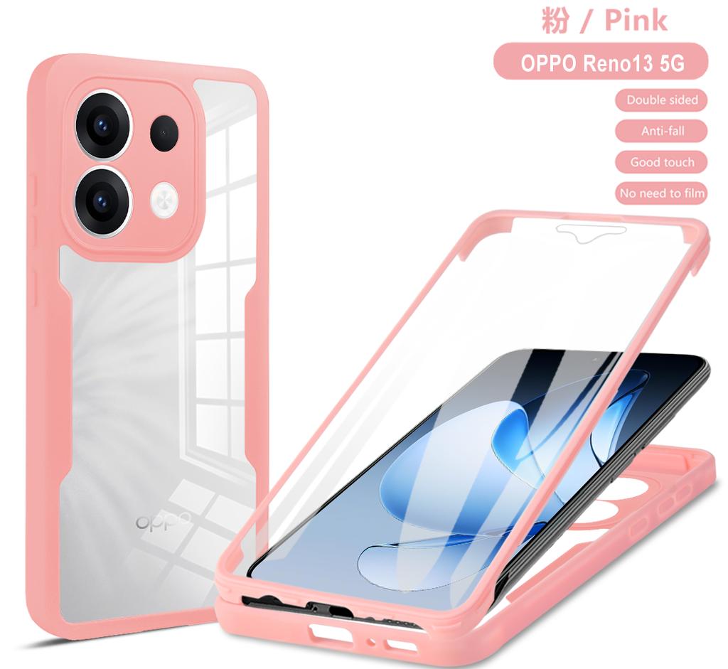 Для OPPO Reno13 5G 360 Чехол для телефона Полная защита Покрытие Защитная пленка для экрана Защита камеры Бампер Рамка Чехол Funda