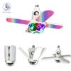 E27 LED Bulb Fan Blade Four-leaf Music Lamp Bluetooth Speaker Foldable LED Light Bulb Ceiling Light With Remote Controller