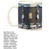 Black Vintage Drum Mug 11 Oz Funny Drummer Gift for Music Lovers Sturdy Coffee Cup for Home Office Tea Hot
