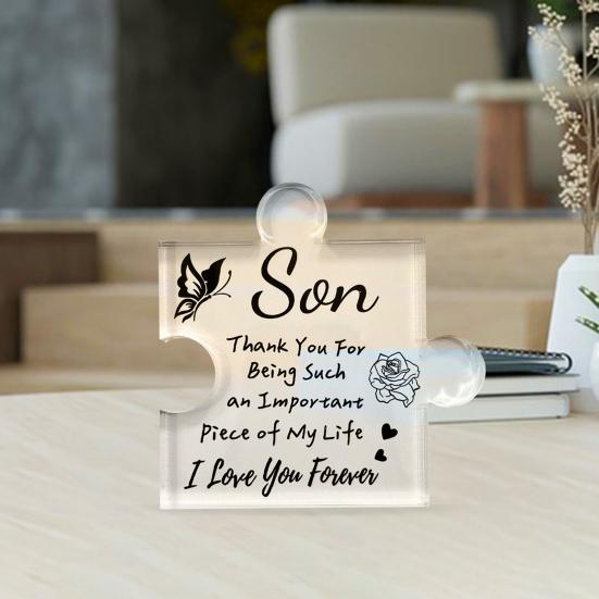 Прозрачный акриловый пазл-орнамент Семейные отношения Украшение для стола Памятный подарок родителям и детям на День благодарения