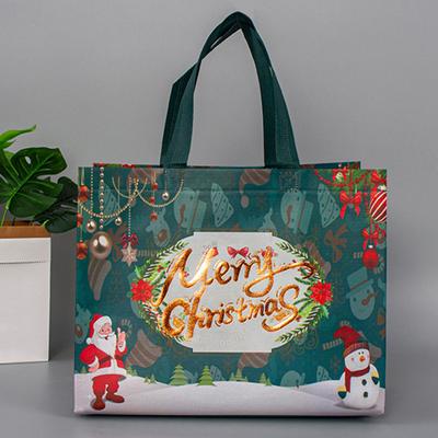 Рождественский подарочный пакет Санта-Клаус Снеговик Дизайн большой емкости с двойной ручкой из нетканого материала Подарочная упаковка для конфет