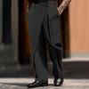 Мужские брюки от костюма с неровным кроем, прямые брюки с широкими штанинами, свободные брюки