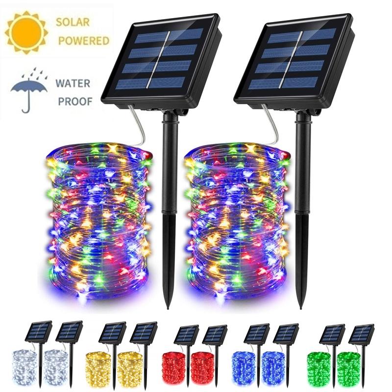 20M 200LED солнечные гирлянды уличные водонепроницаемые солнечные фонари с солнечной панелью для сада, двора, патио, лужайки, свадебного сада