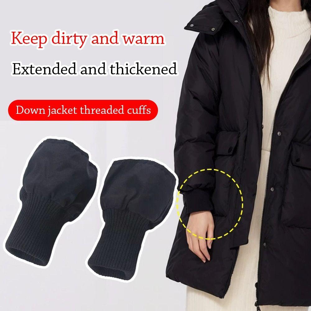 Elastic Rib Cuff Solid Color Down Jacket Cuffs Garment Cuffing Clothing Jacket Coat