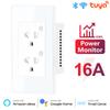 16a Tuya Wi-Fi Bluetooth Us EU умная розетка адаптер монитор питания настенный электрический таймер включения и выключения для Google Home Alexa