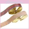 Charming Red And Gold Decorative Ribbon For Christmas Gift Wrapping And Holiday Crafts