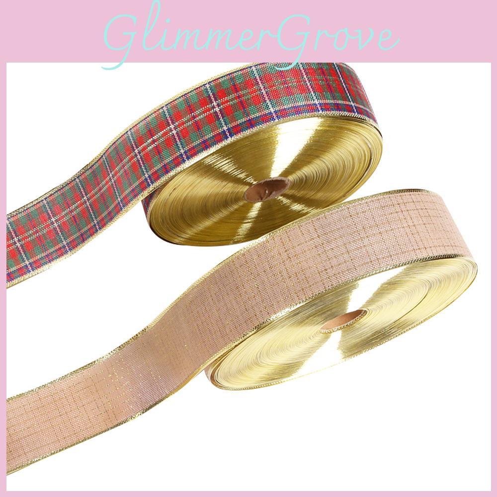 Charming Red And Gold Decorative Ribbon For Christmas Gift Wrapping And Holiday Crafts