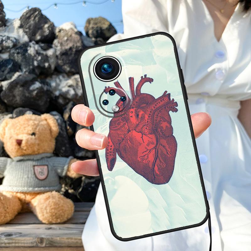 Anatomical Heart Anatomy Case For Honor X8a X9a X6a X7a X6 X7 X8 X9 X9b X8b Honor 70 50 90 Lite Magic 5 6 Pro Cover