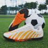 Low-Top Leather Football Training Shoes with Short Studs for Youth