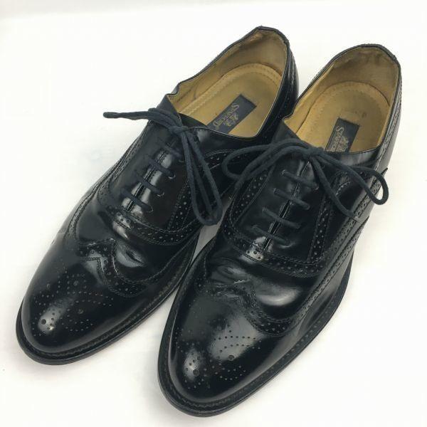 Stafford Premium Full Brogue Wingtip Business Shoes Black Size 10D (Approx. 27.028.0cm) Men's(USED)