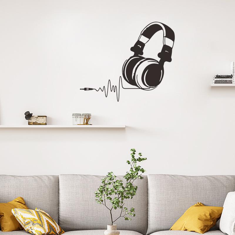 Стикеры на стену «Мальчик-геймер с гарнитурой», Крутая игровая комната, Спальня для мальчиков и Декор аркады, Самоклеящееся настенное искусство
