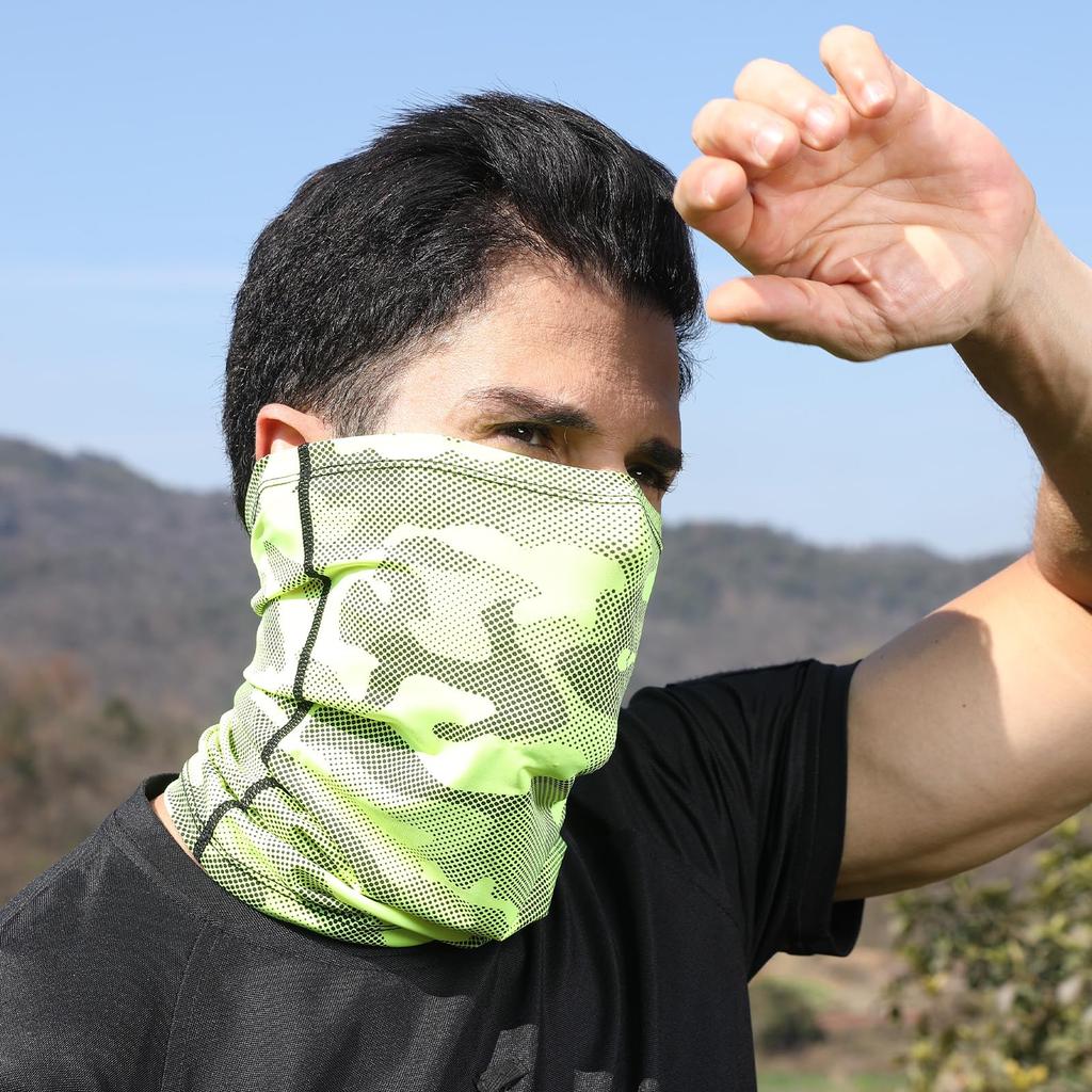 CUBATTY Face Cover, UV Protection, Men's, Face Guard, Summer, Cold Sensation, Neck Protection, Sun