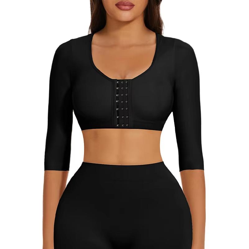 Breast Support Push Up Tops Upper Arm Shapers Compression Half Sleeves Women Arm Shapewear Humpback Posture Corrector Shoulder