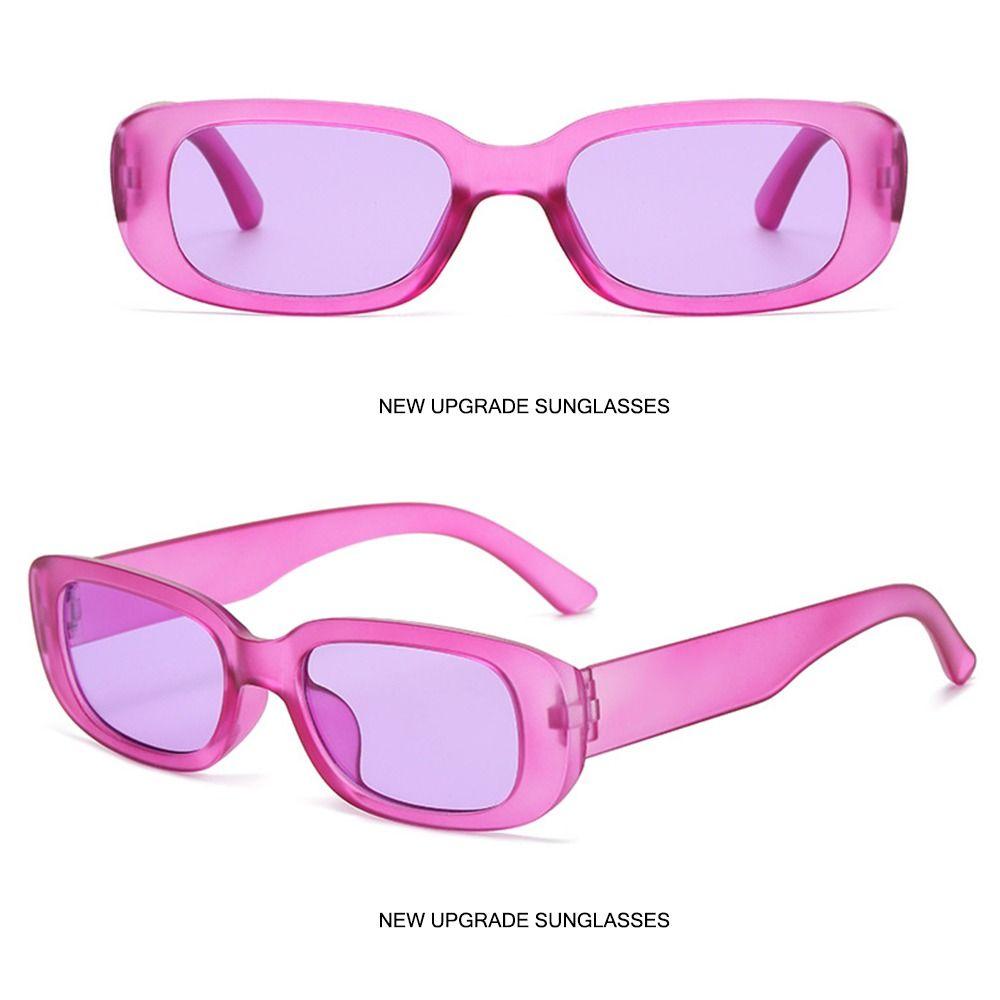 Прямоугольные солнцезащитные очки конфетного цвета, защита UV400, черные линзы, ретро Y2K солнцезащитные очки для женщин и мужчин