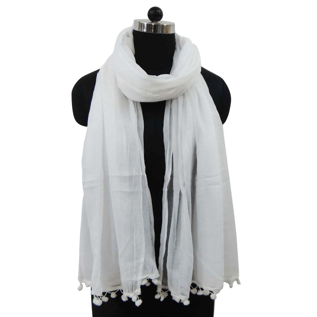 Indian Hijab Neck Wrap Shawl Cotton Blend Scarf Long Stole Scarves Dupatta