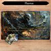 Playmat MTG playmat Dragon archer Raccoon Mouse mat antislip Durable Stitched Edge XCM Desk Mat tapete magic mtg