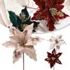 Xmas Glitter Flower 28cm Atmosphere Beautiful Ornament