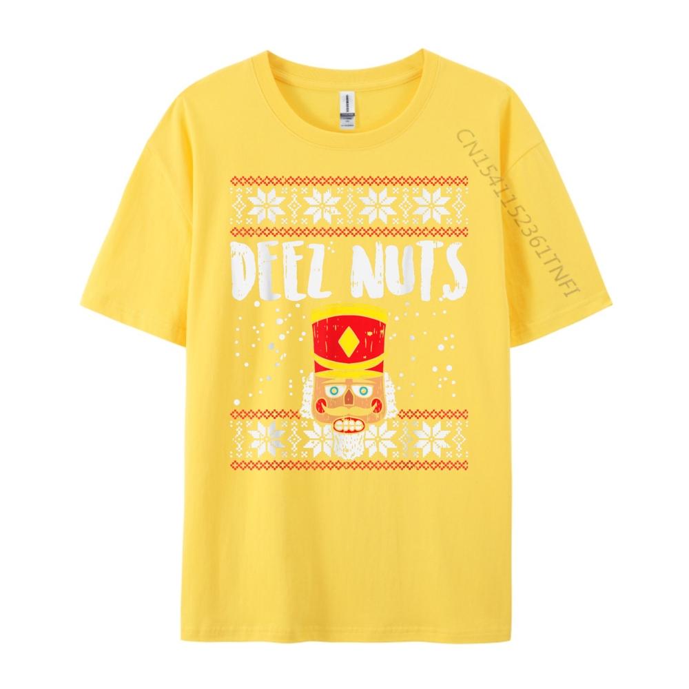 Deez Nuts Cream T Shirt Men Comfortable Luxury Designer Design Mens TShirts Female Harajuku Printed