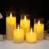 1/3 шт. светодиодные беспламенные электрические свечи, акриловые стеклянные батарейки, мерцающие поддельные чайные свечи для свадебной вечеринки, рождественского декора