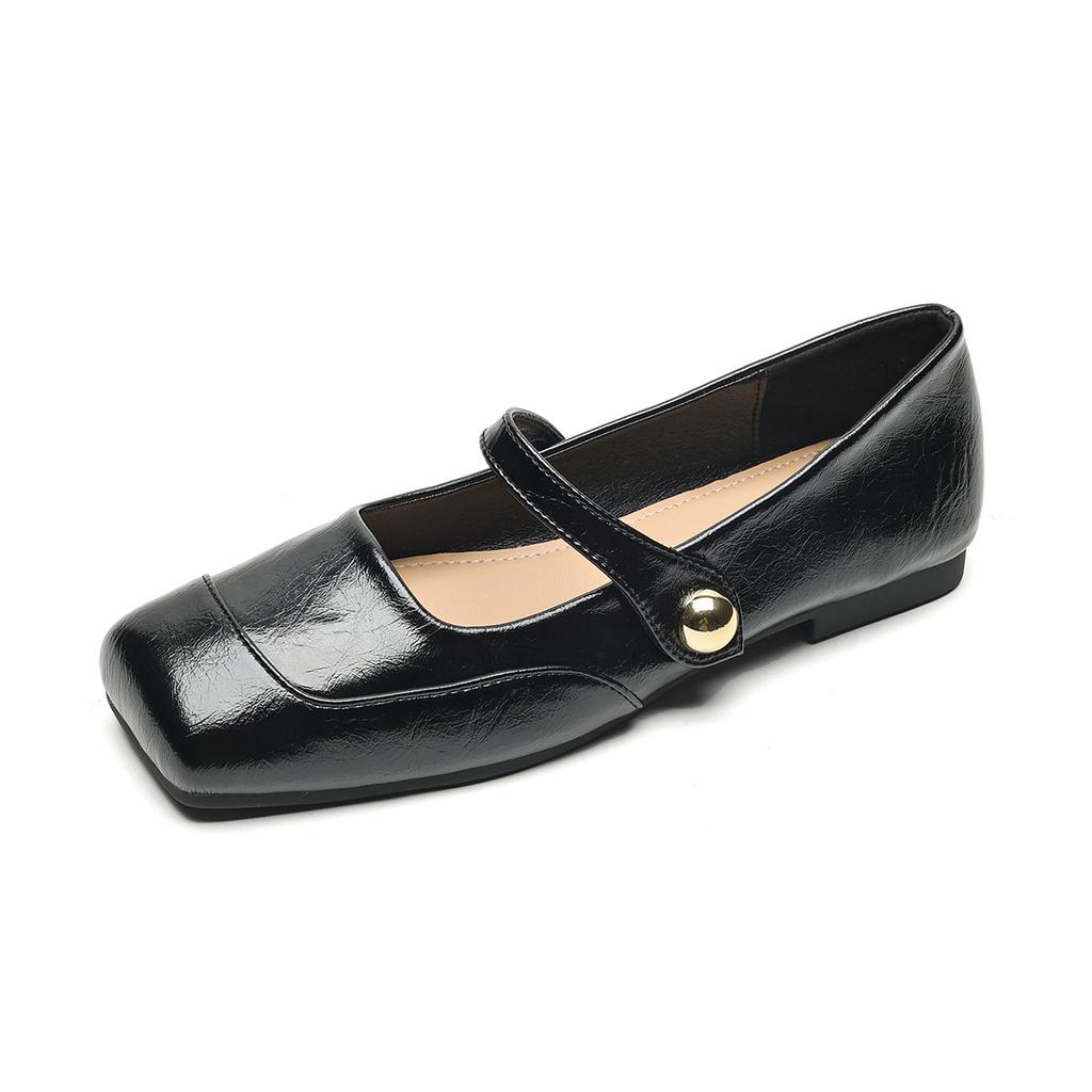 Weiwei girl 8929-6 ретро французские одинарные туфли женские балетки с квадратным носком и небольшим горлом с туфлями Мэри Джейн