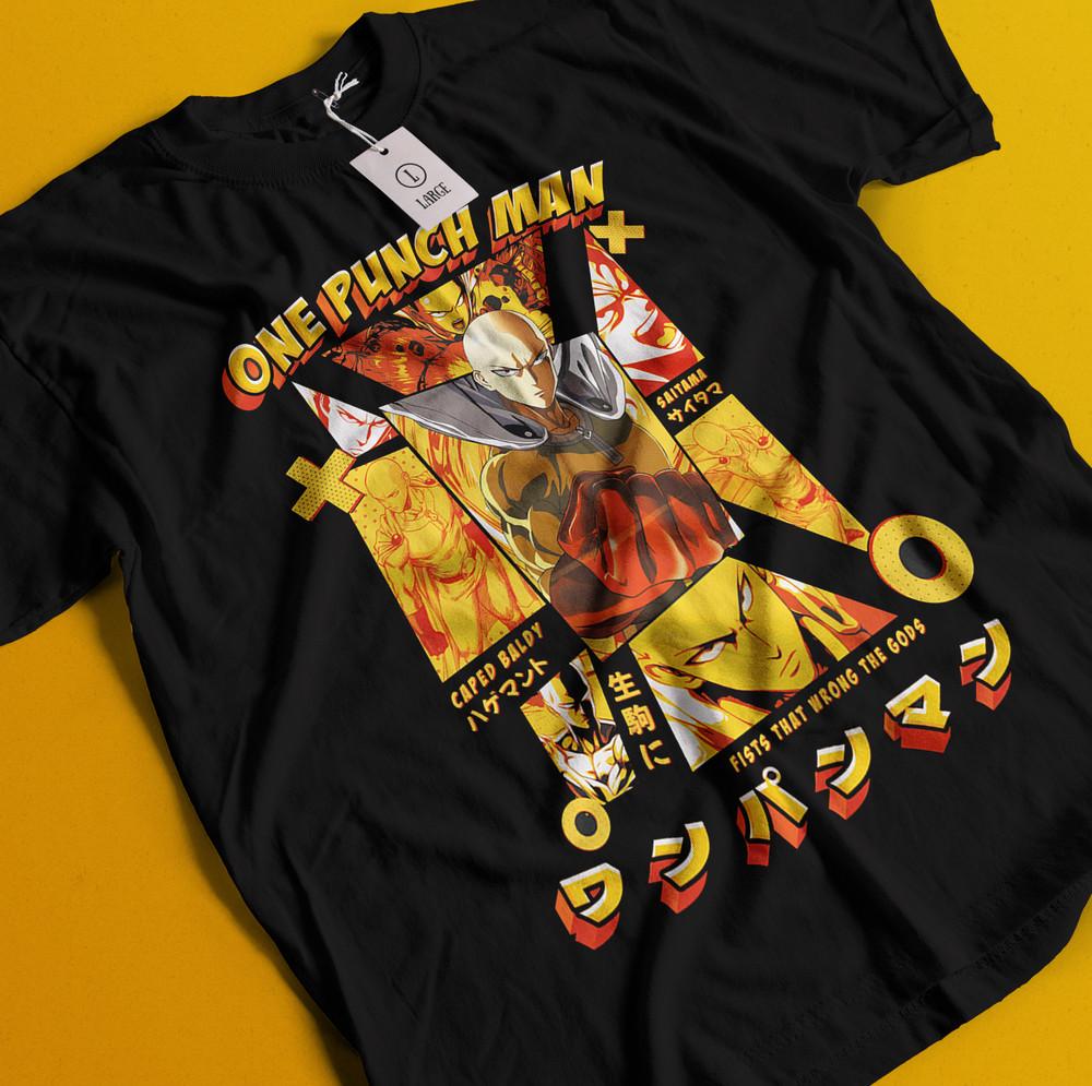 One Punch Man T-Shirt Saitama Shirt Garou Tshirt Fubuki Genos Anime Manga OK Tee