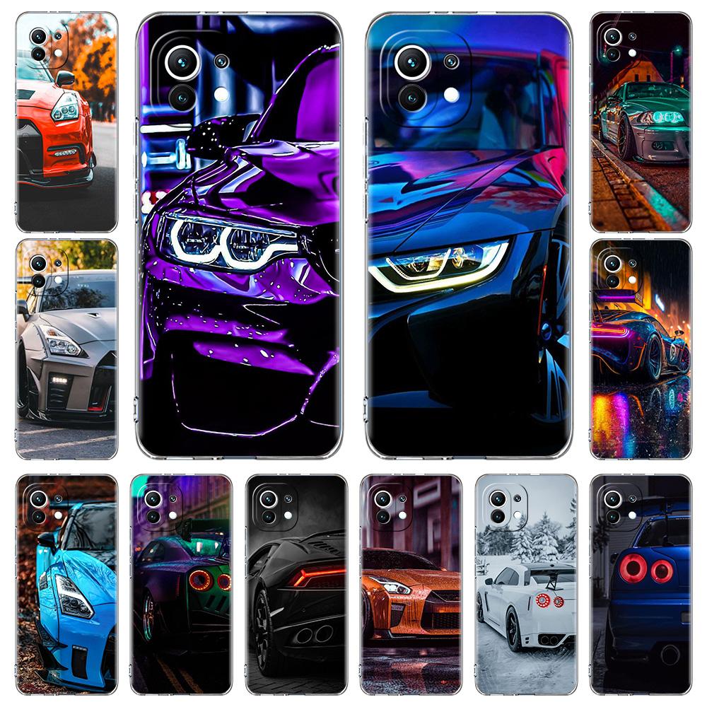 Синий Красный JDM Спортивный Автомобиль Для Poco X5 X3 NFC F5 F4 F3 M3 Чехол Для Телефона Для Xiaomi 12T 12 13 Lite 11 Ultra Mi 10T 5G 11X Pro 11T Чехол