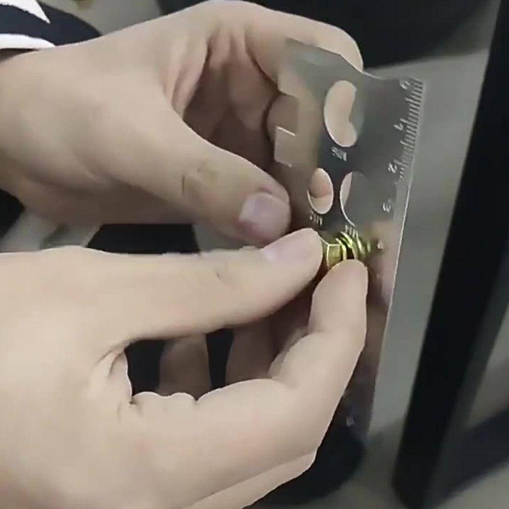 Space Saving Thread Checker Silver Gauge Ruler Durable Measurement Tool Industry Use