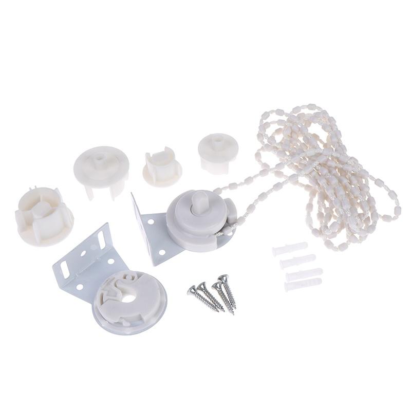 Roller Blind Fittings Kit Durable Replacement Parts with Beaded Chain Fixed Bracket for Rental Apartment Window Repair DIY Upgrade